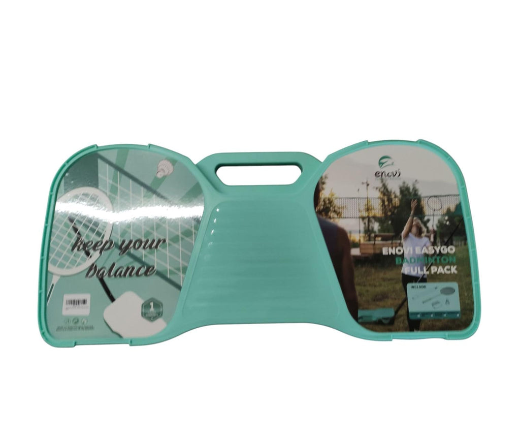 Badminton Set 4 Schläger 4 Federbälle mit Box