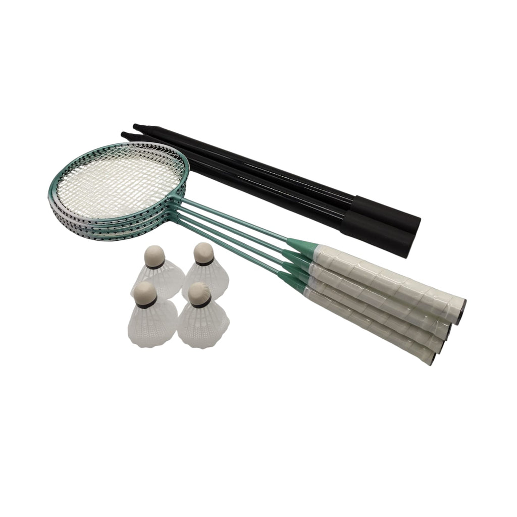 Badminton Set 4 Schläger 4 Federbälle mit Box