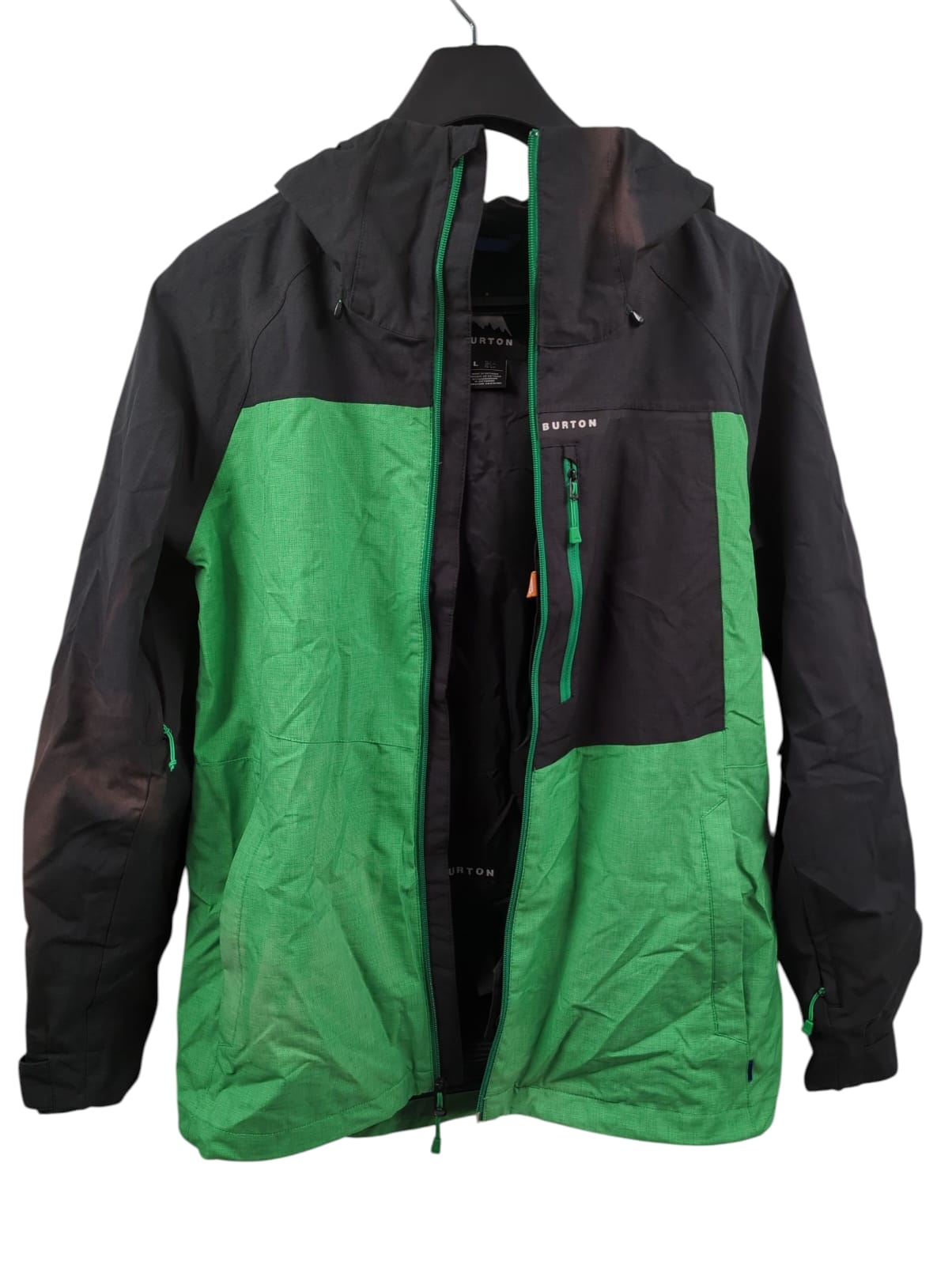 Burton Lodgepole Men's Snowboard Jacket True Black/Clover Green Size L