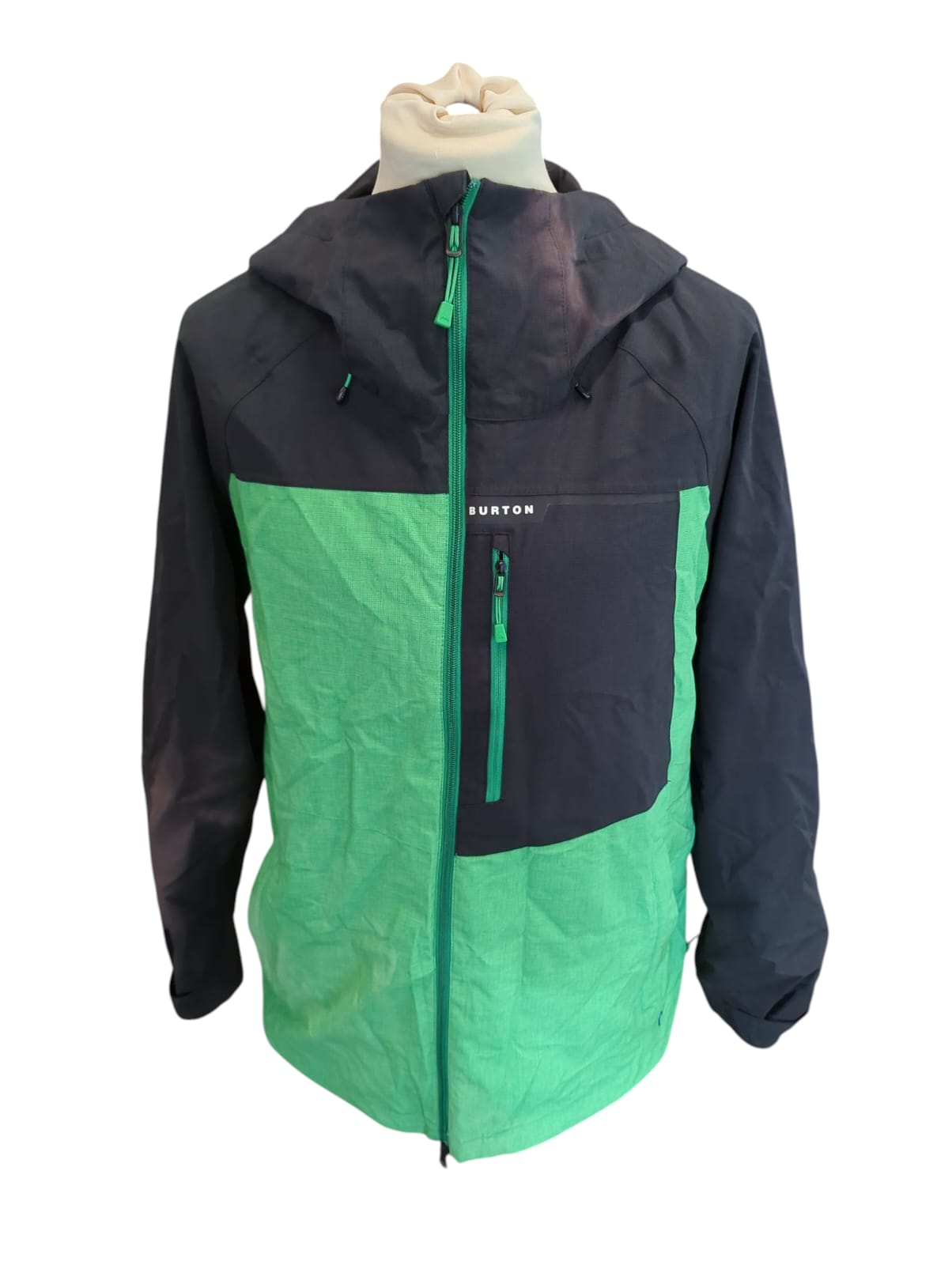 Burton Lodgepole Men's Snowboard Jacket True Black/Clover Green Size L