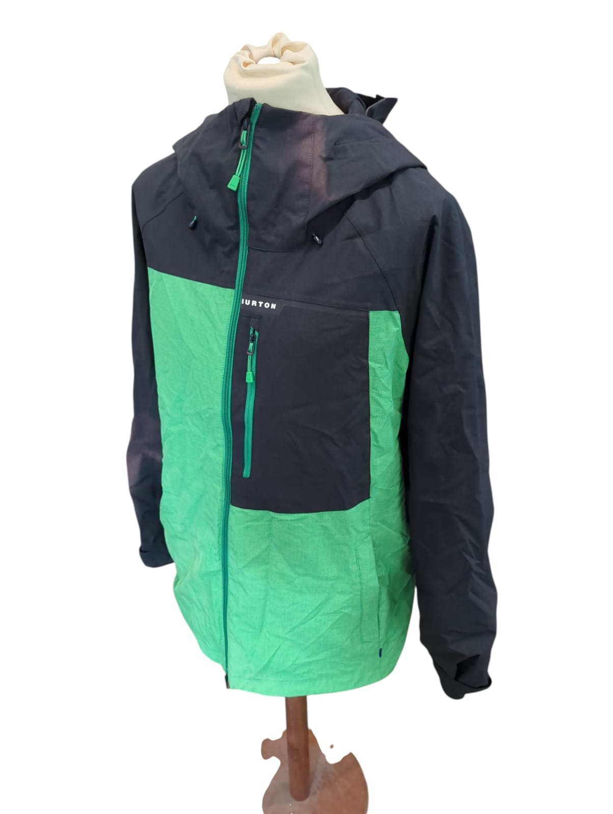 Burton Lodgepole Men's Snowboard Jacket True Black/Clover Green Size L