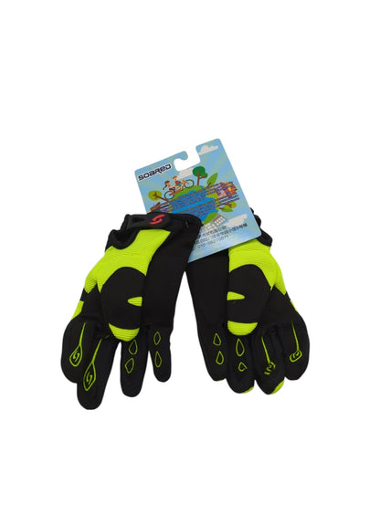 Gtopart Atmungsaktive 50g Kinder-Radhandschuhe Handschuhe Grün, S