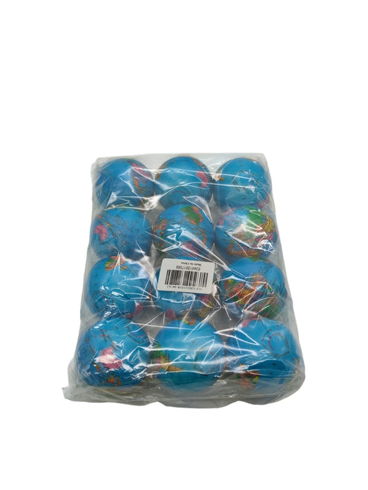 Egooesam 12 Stück Stressball Globus Klein Antistressball Weltkugel Knautschball