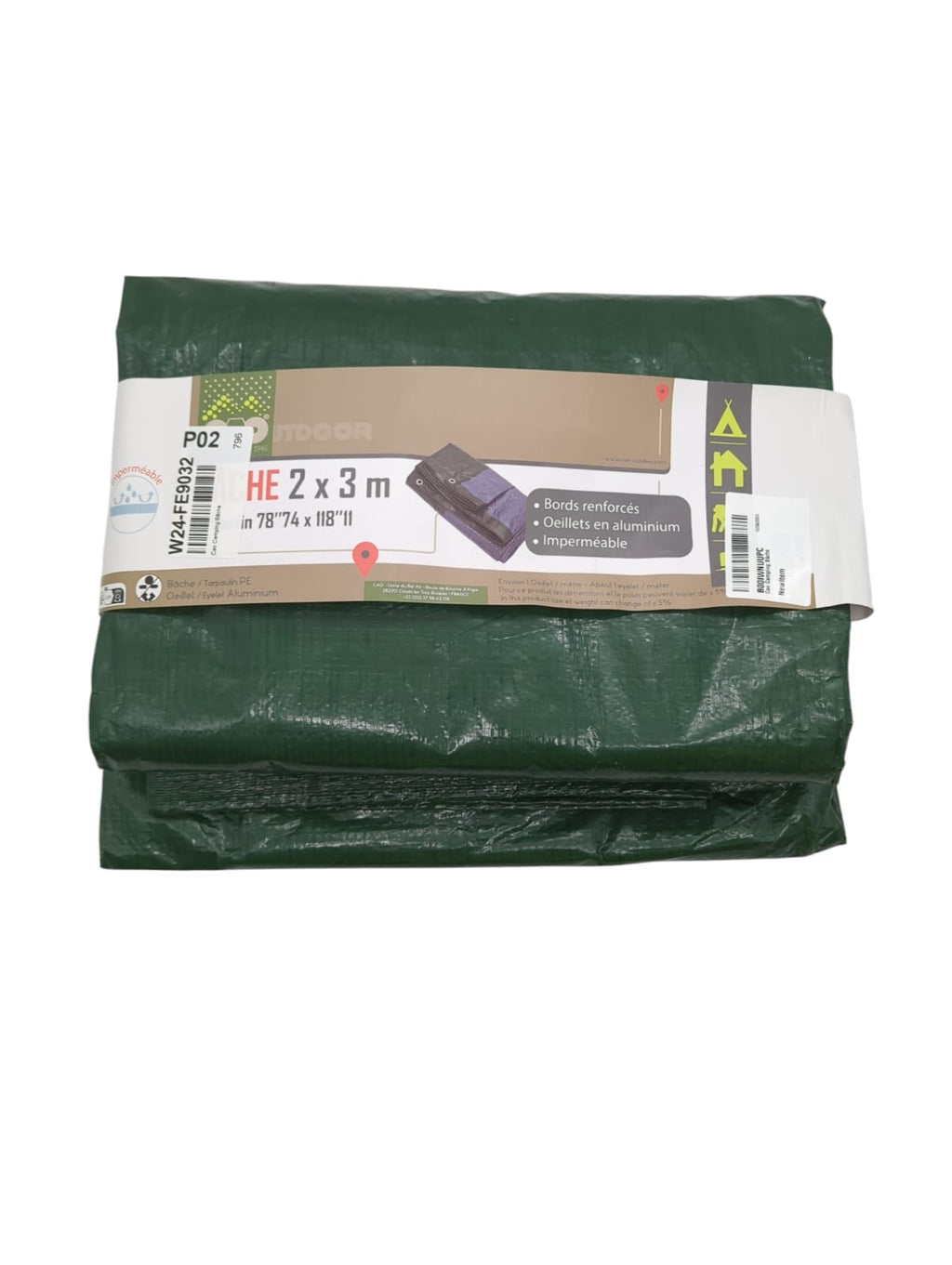 Cao Camping Bâche Plane 2x3 m