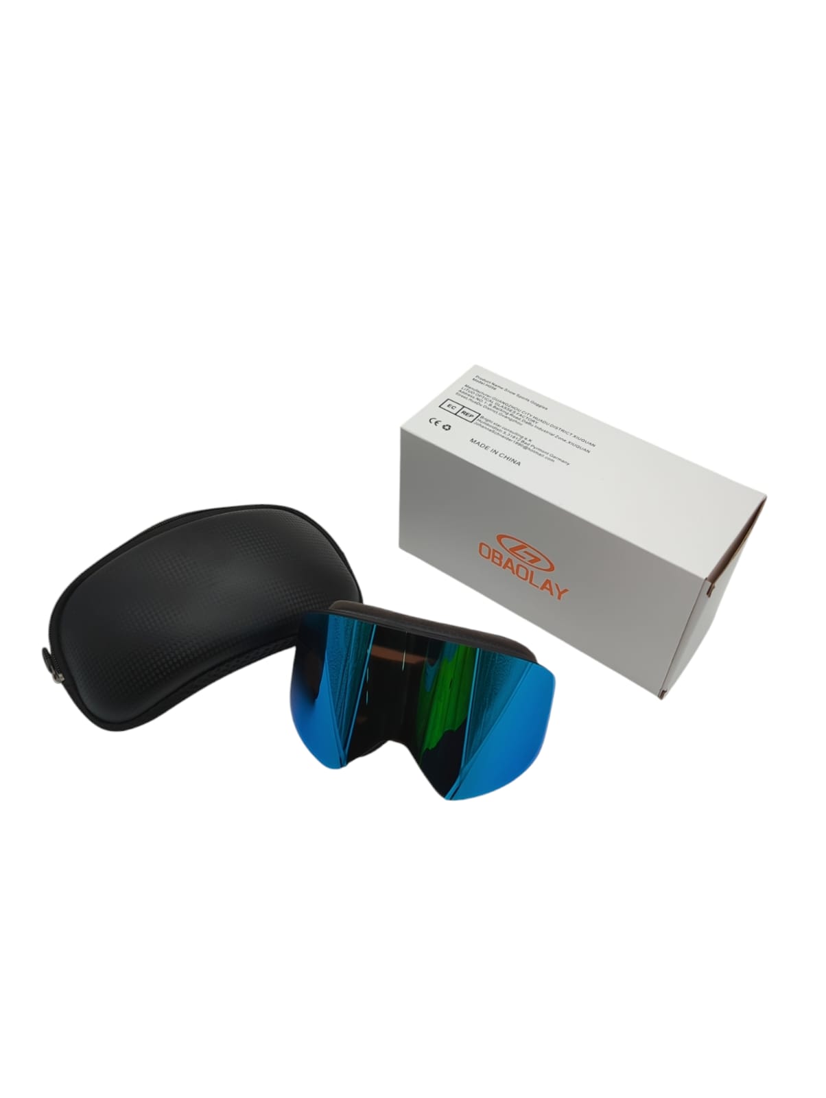 Skibrille, UV-Schutz mit Magnet-Wechsel-System für Gläser»mit Transportcase grün