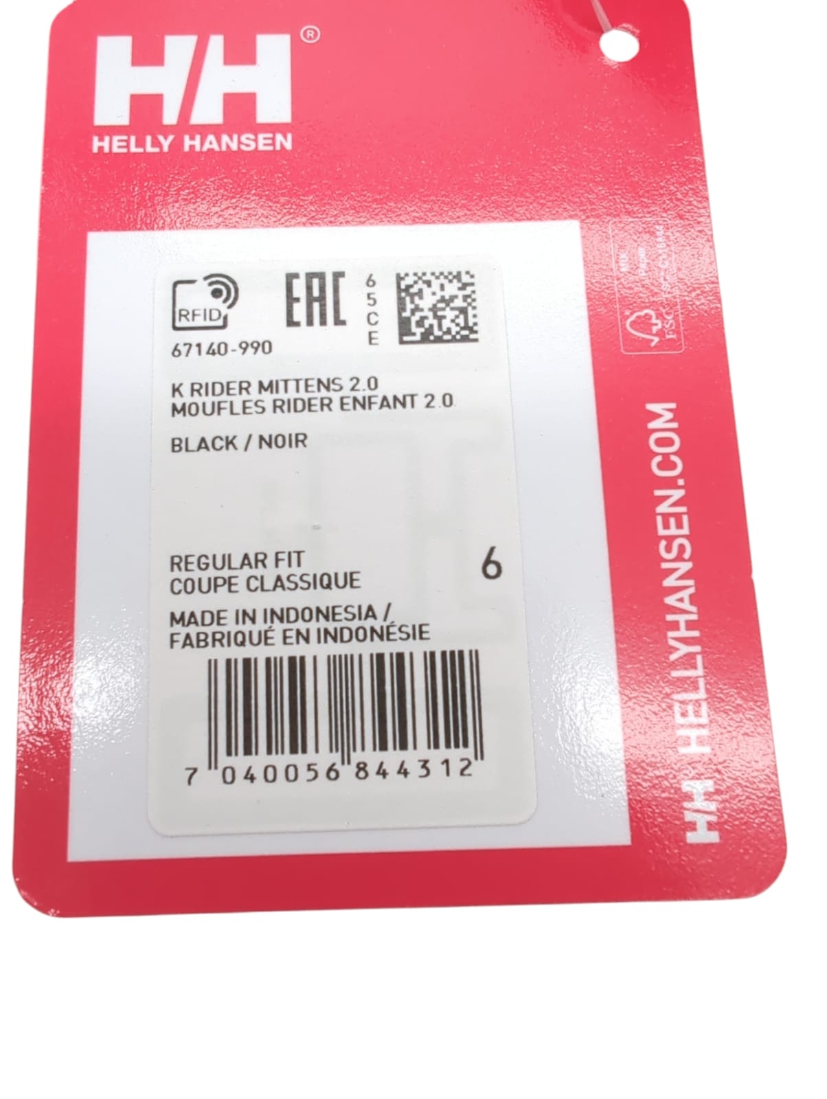 Helly Hansen K Rider Mittens 2.0 Kinder Unisex Schwarz Größe 6