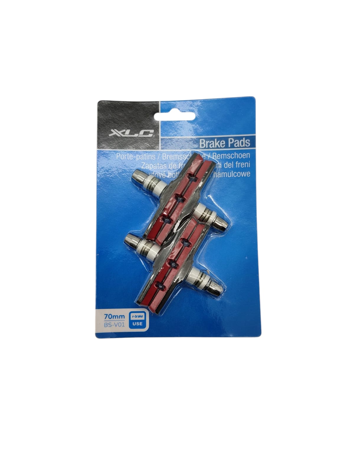 XLC BS-V01 V-Brake Bremsbeläge 4er Set 70 mm Rot Schwarz