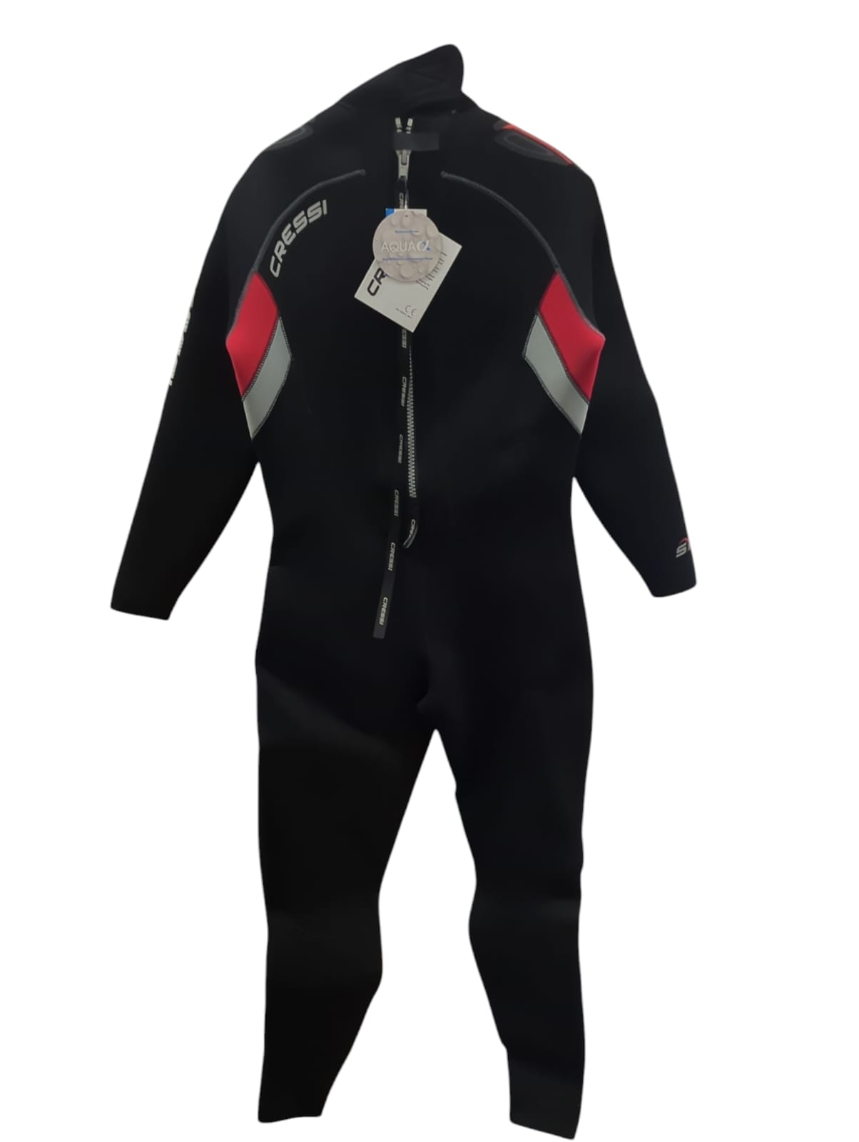 Cressi Castoro Man Monopiece Wetsuit Tauchanzug Neopren 5 mm Schwarz Rot XL5