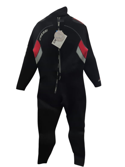 Cressi Castoro Man Monopiece Wetsuit Tauchanzug Neopren 5 mm Schwarz Rot XL5
