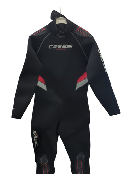 Cressi Castoro Man Monopiece Wetsuit Tauchanzug Neopren 5 mm Schwarz Rot XL5
