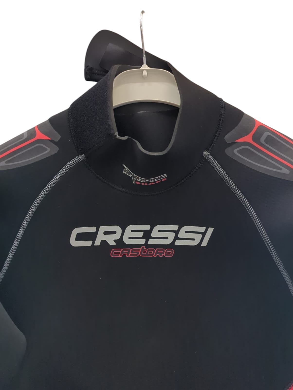 Cressi Castoro Man Monopiece Wetsuit Tauchanzug Neopren 5 mm Schwarz Rot XL5