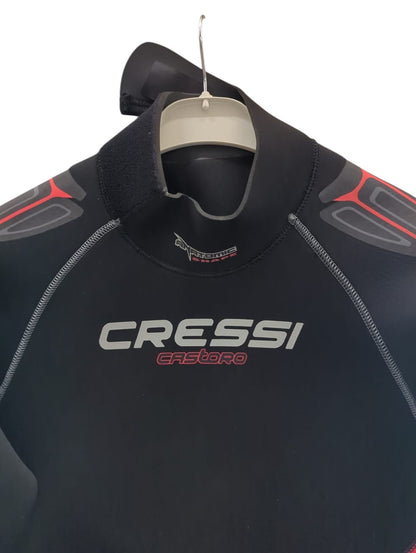 Cressi Castoro Man Monopiece Wetsuit Tauchanzug Neopren 5 mm Schwarz Rot XL5