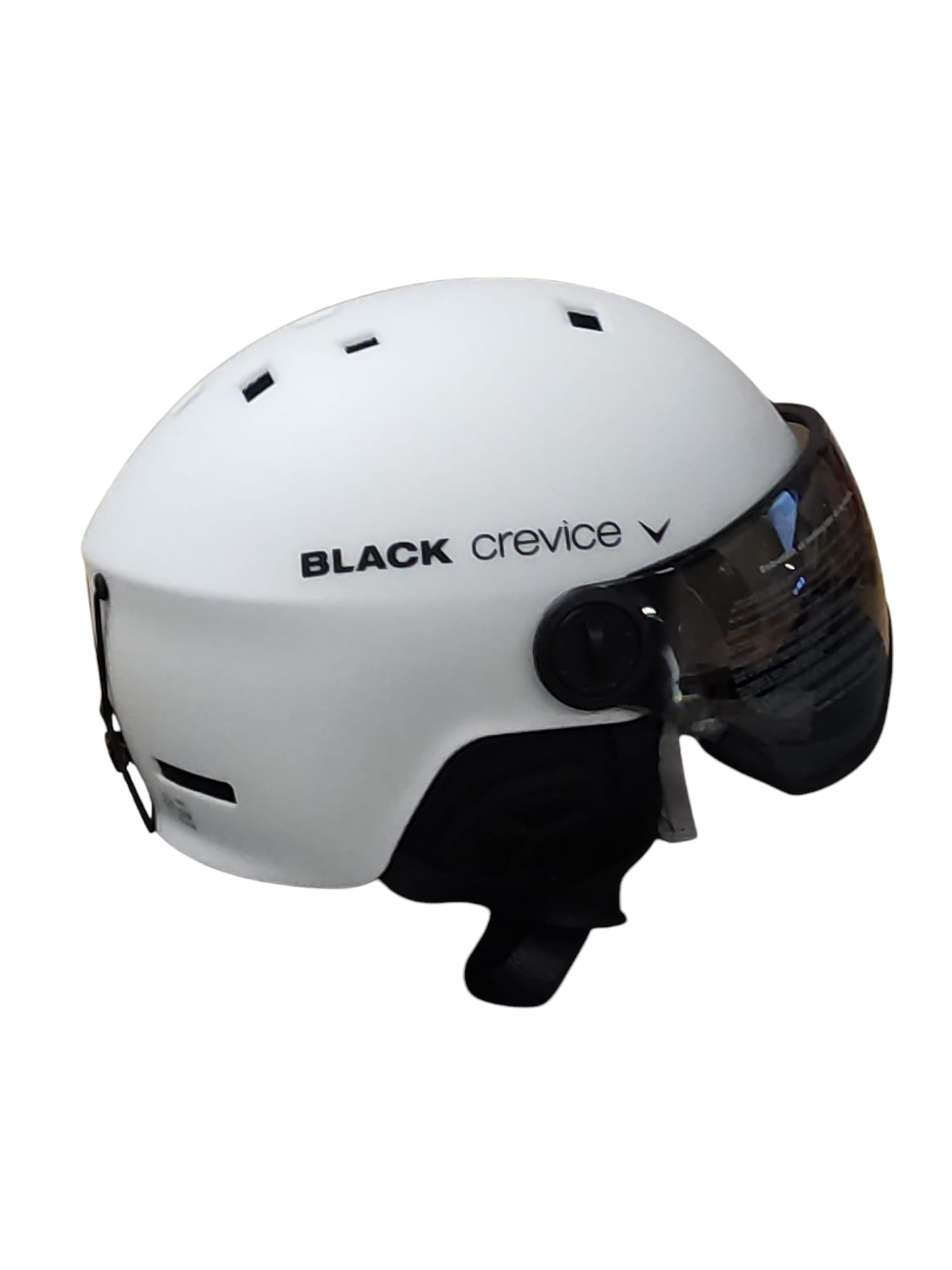 Black Crevice Arlberg Skihelm mit 2 Visieren Mixed Adult Weiß S/M 54-57 cm