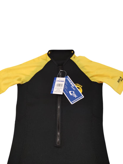Cressi Little Shark Jr Shorty 2mmKurzarm Neoprenanzug für Kinder 11/12 Jahre