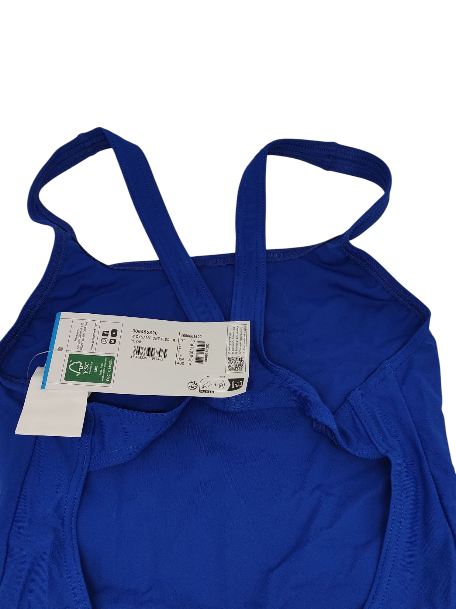 Arena Damen Dynamo R One Piece Badeanzug Sport Schwimmanzug Gr. 34 Blau