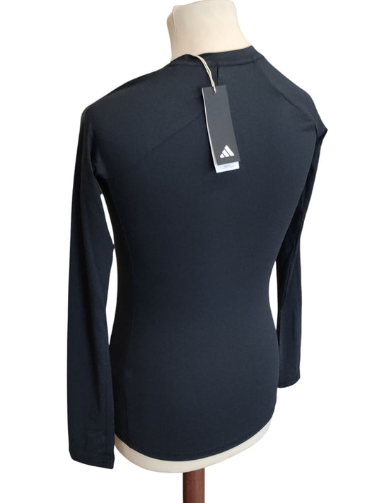 adidas Damen Techfit Training Langarm Langärmeliges T-Shirt Schwarz S