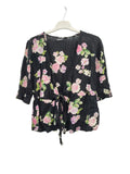 Pieces Damen Top Pctala 2/4 Wrap Noos Schwarz Größe M