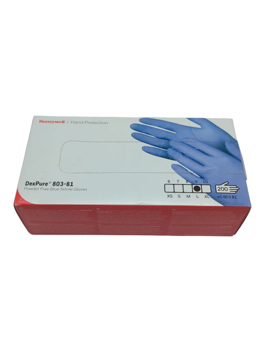 Honeywell 200 Stück DexPure 803-81 Einmalhandschuhe  Latexfreie Nitril Blau 09/L