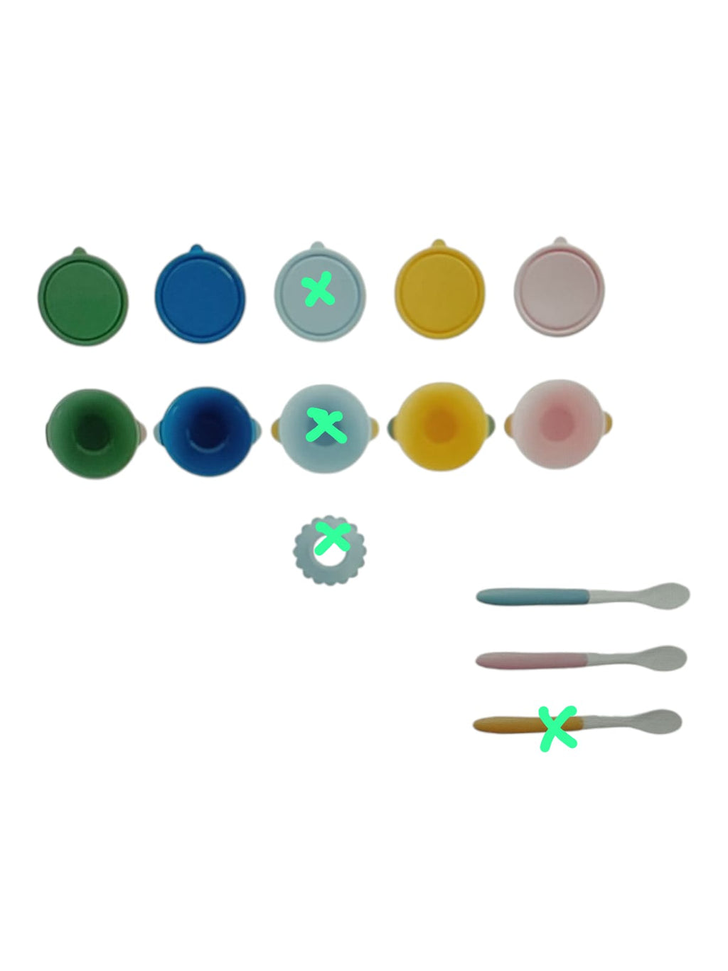 Badabulle Set 4 Schalen 330 ml mit Saugnapf rutschfest inkl 2 Löffel