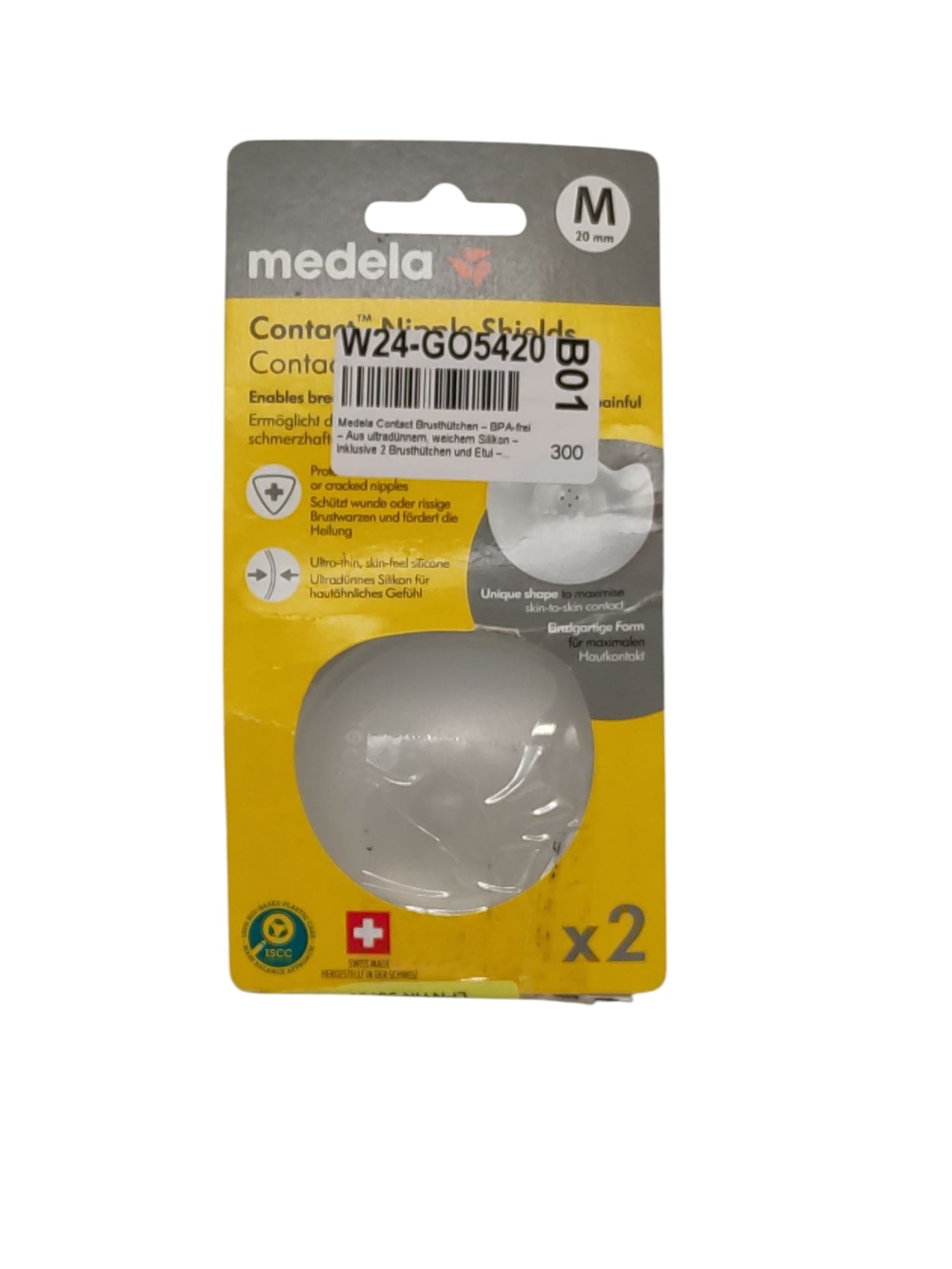 Medela Contact Brusthütchen 2er Set Silikon 20mm Größe M