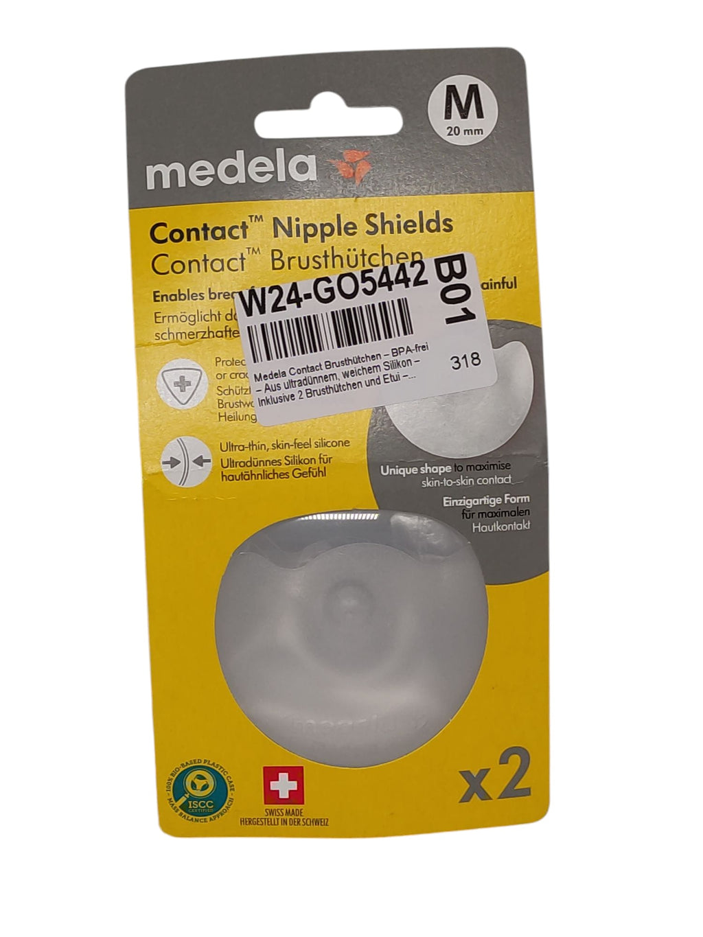 Medela Contact Brusthütchen 2er Set Silikon 20mm Größe M