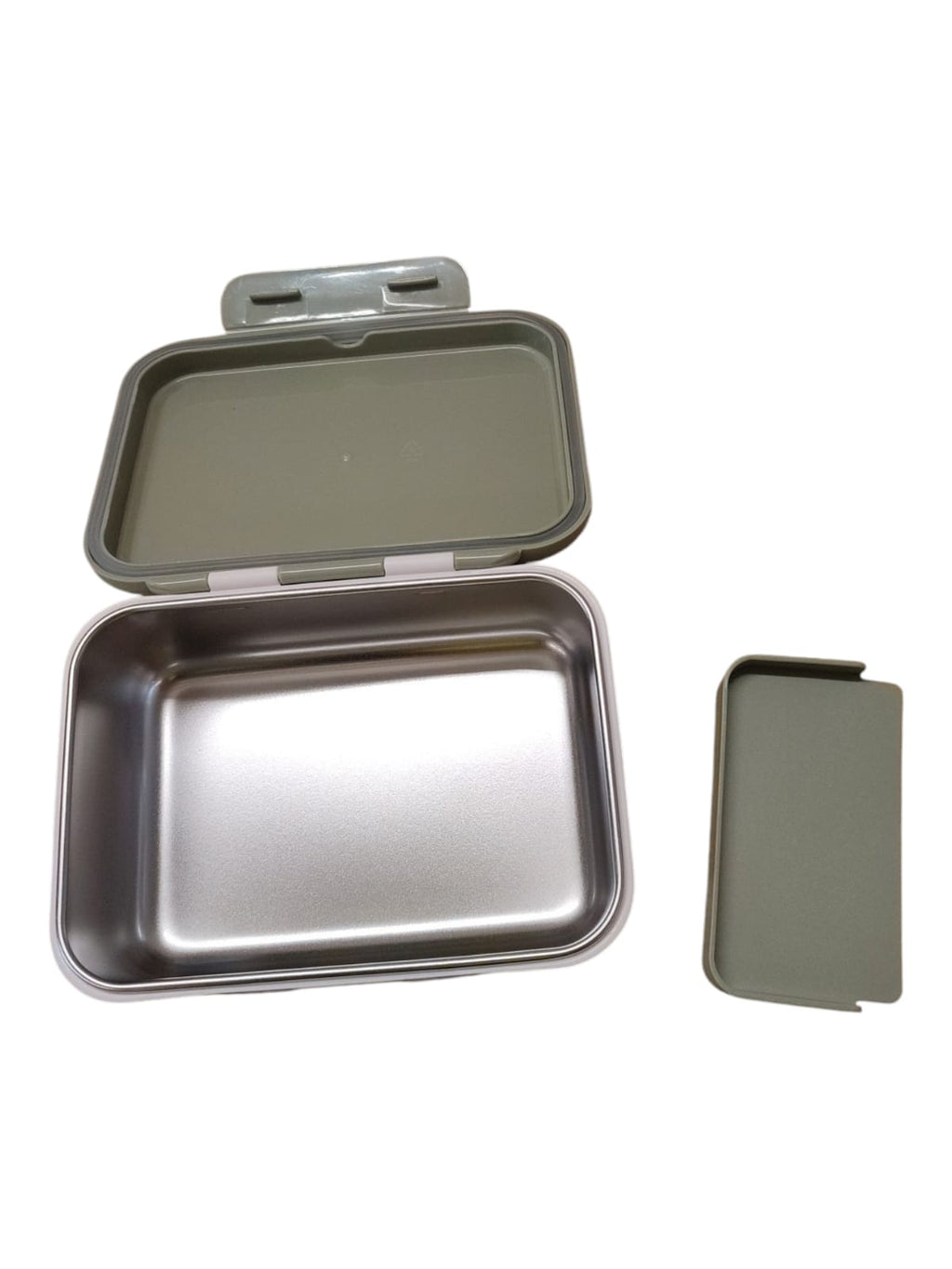 Lässig Edelstahl Brotdose Lunchbox Happy Prints Light Olive