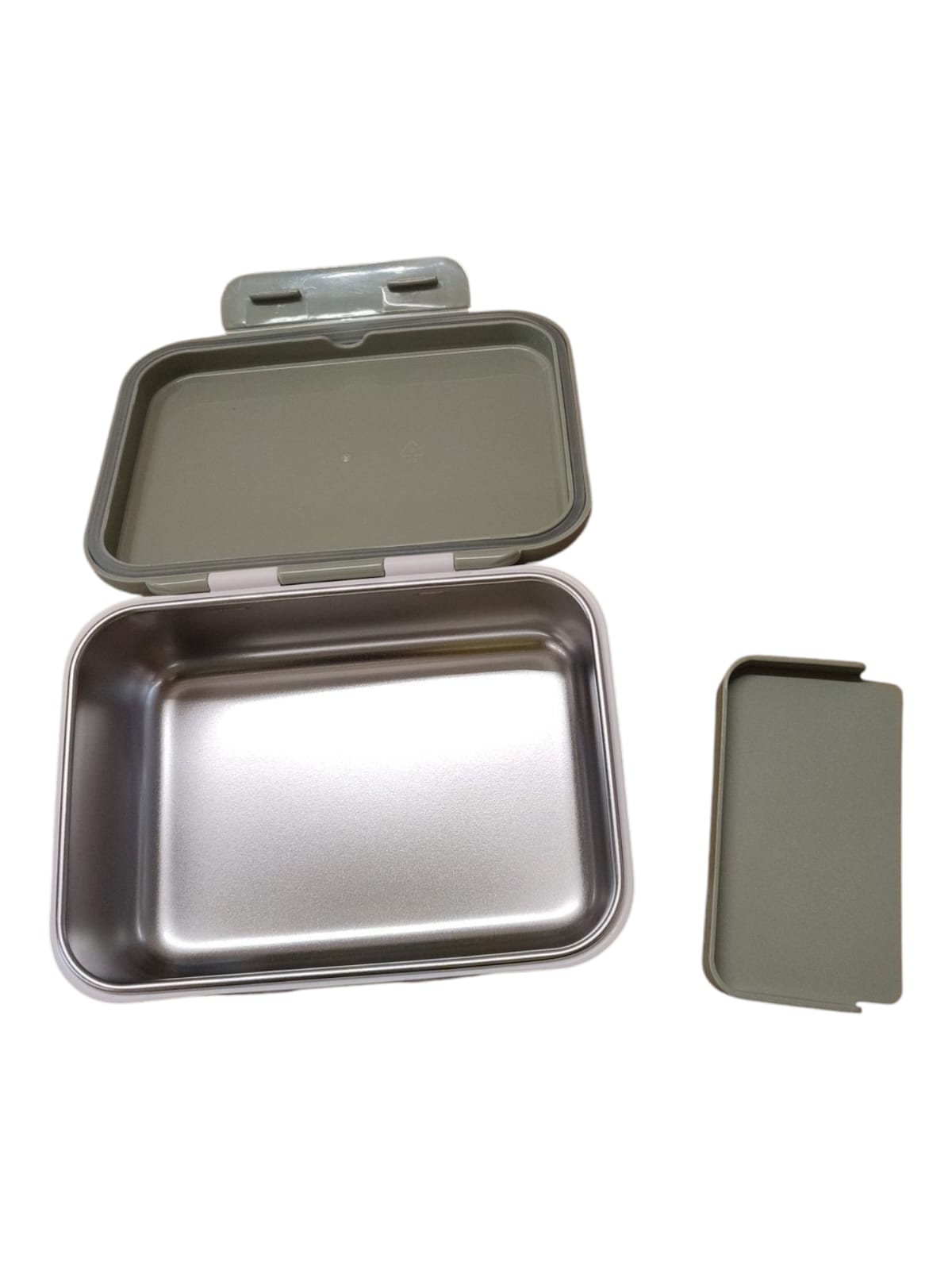 Lässig Edelstahl Brotdose Lunchbox Happy Prints Light Olive