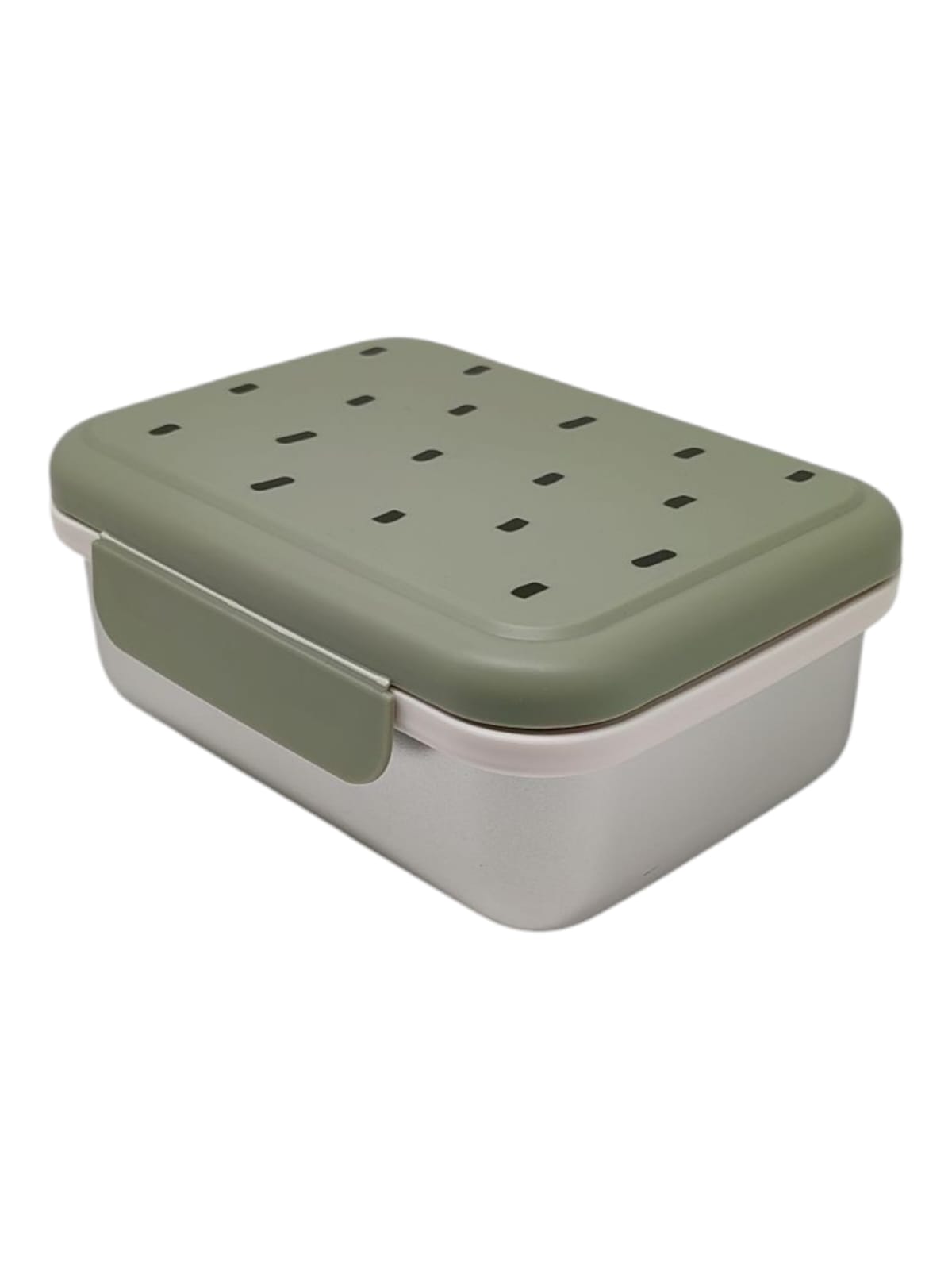 Lässig Edelstahl Brotdose Lunchbox Happy Prints Light Olive