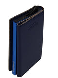 Sinum MAGNETIC Saffiano Leder Portemonnaie RFID Blau