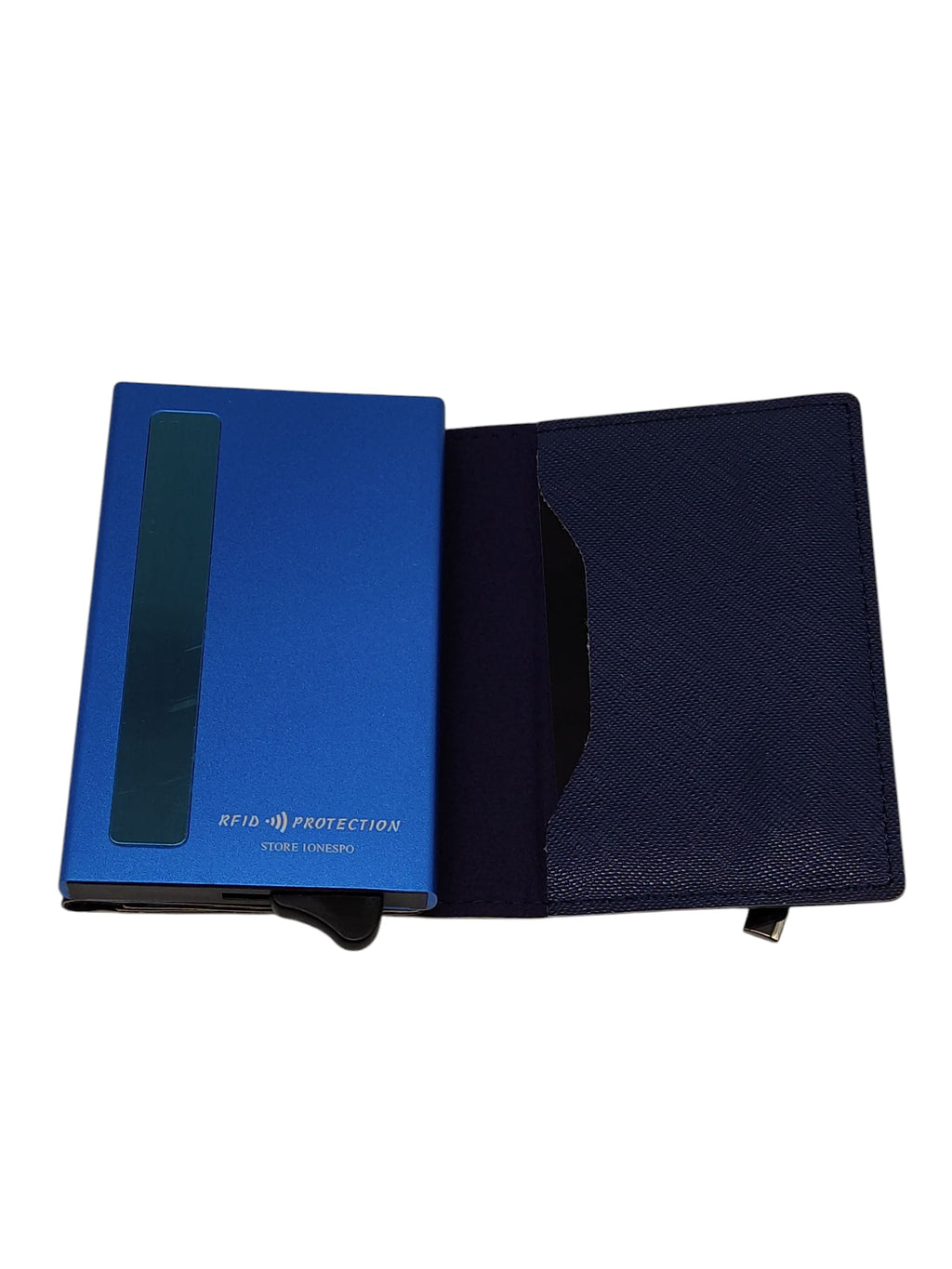 Sinum MAGNETIC Saffiano Leder Portemonnaie RFID Blau