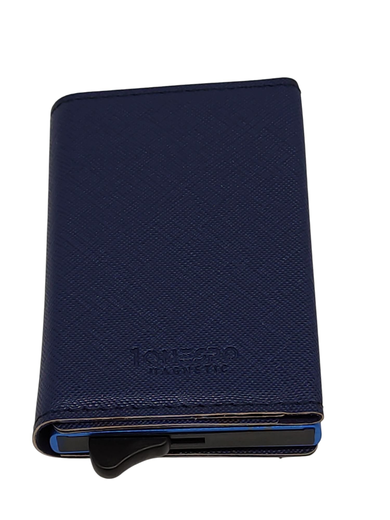 Sinum MAGNETIC Saffiano Leder Portemonnaie RFID Blau