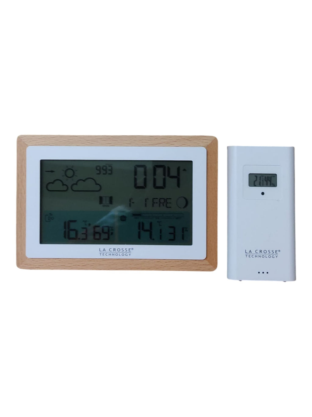 La Crosse Technology Wetterstation mit Holzkontur