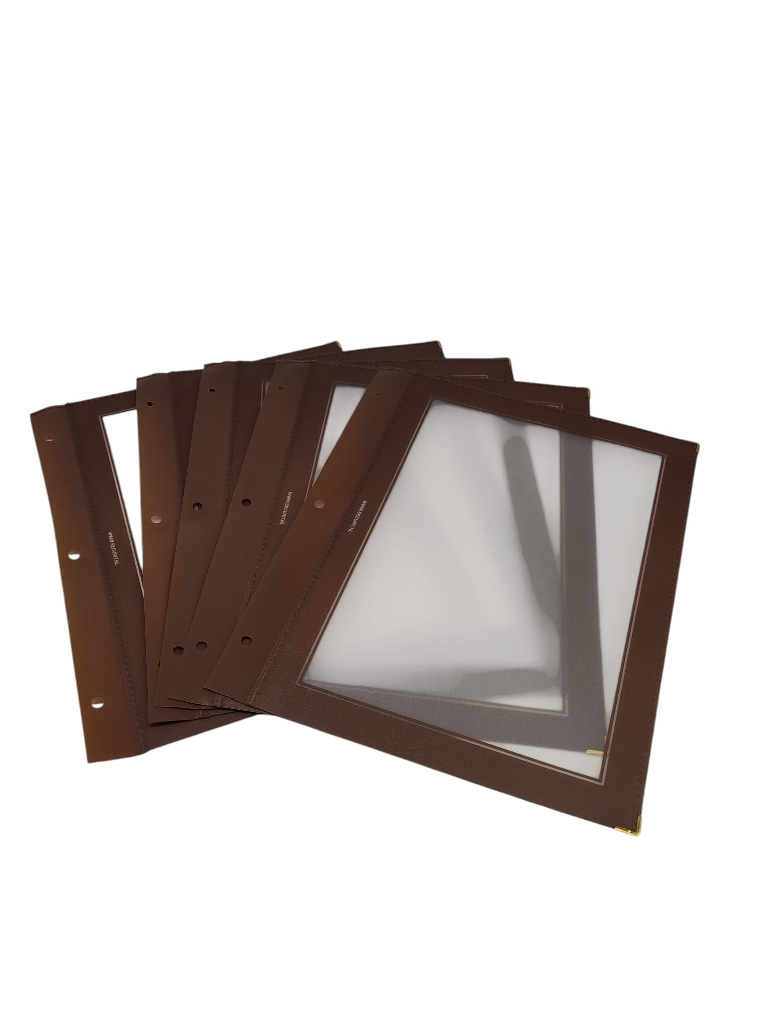 Securit Wood Range Inserts A4 5 pieces brown