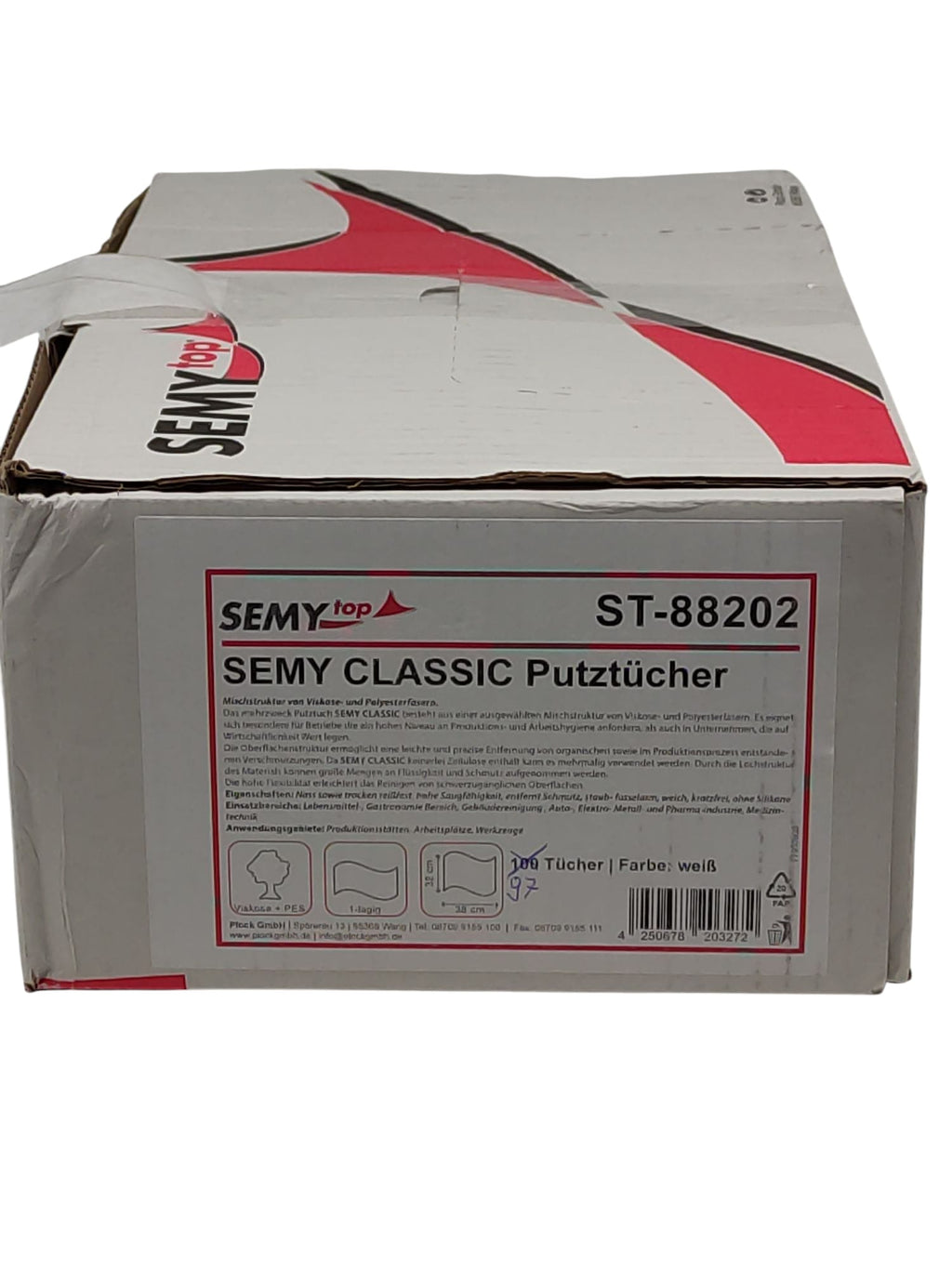 SemyTop Spezialreinigungstuch Weiß 32x38 cm 97 Tücher