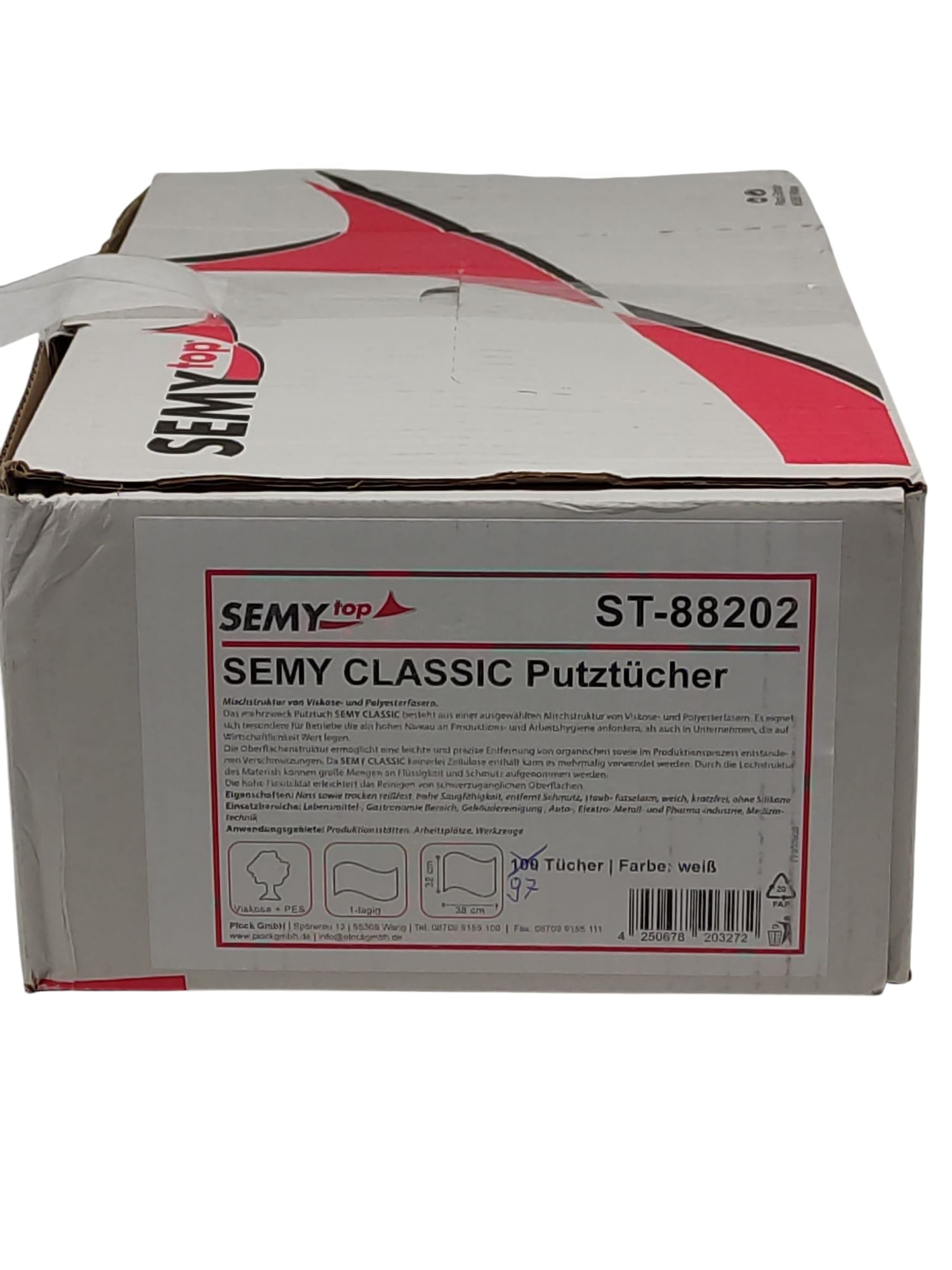 SemyTop Spezialreinigungstuch Weiß 32x38 cm 97 Tücher