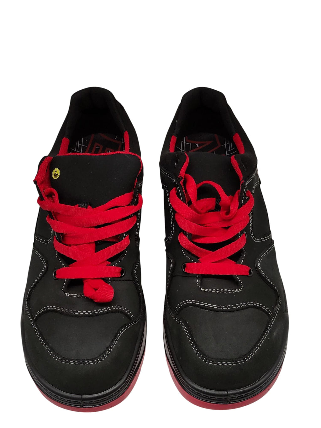 ELTEN MAVERICK Low ESD S3 Sicherheitsschuhe Herren Leder Gr. 45 Schwarz/Rot