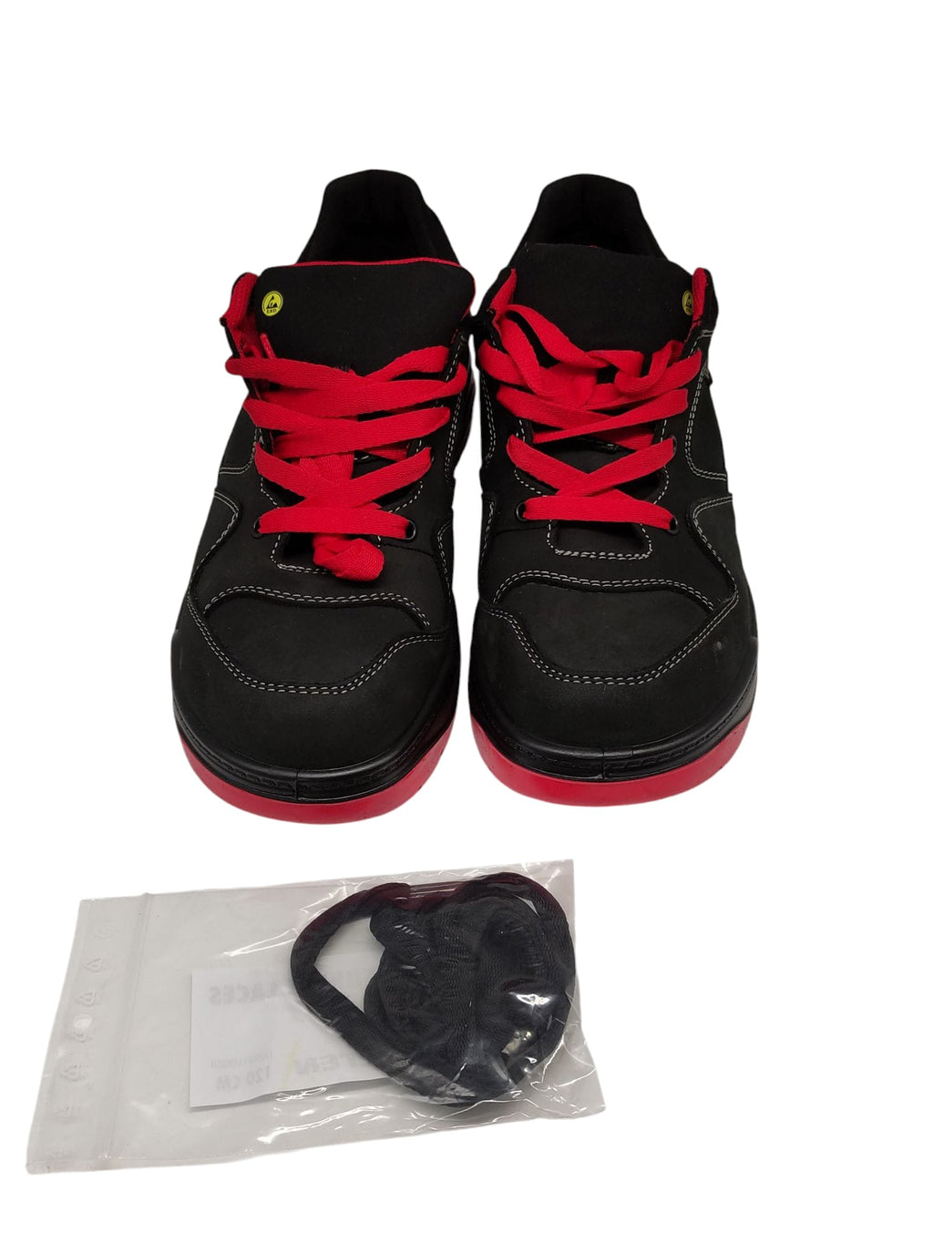 ELTEN MAVERICK Low ESD S3 Sicherheitsschuhe Herren Leder Gr. 45 Schwarz/Rot