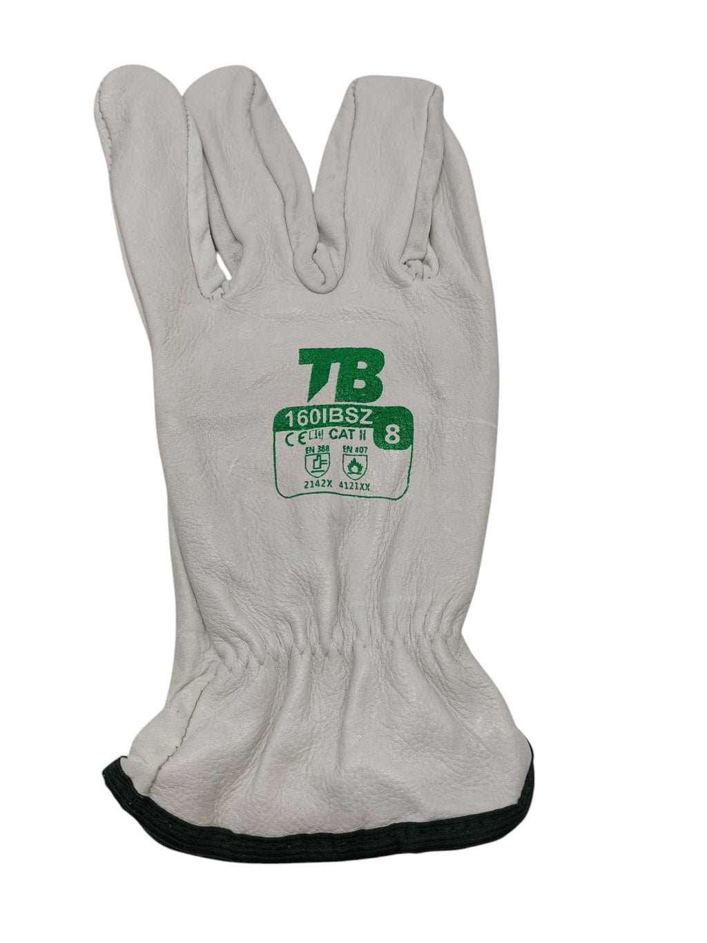 TB Plus 160IBSZ Gloves Cowhide Grey 8 10 Pairs