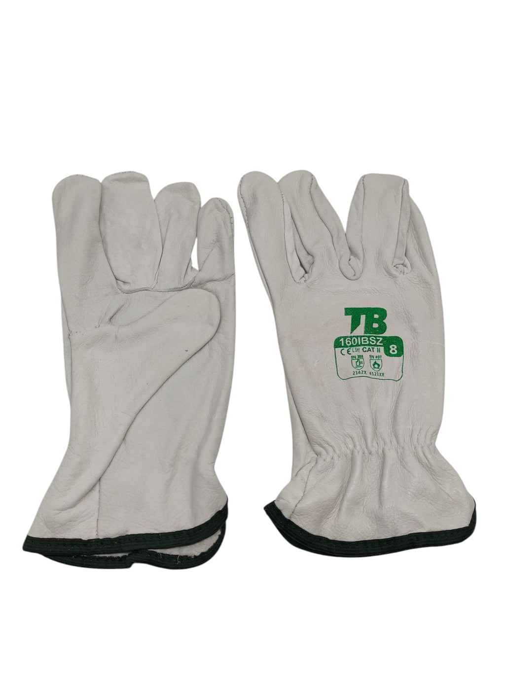 TB Plus 160IBSZ Gloves Cowhide Grey 8 10 Pairs