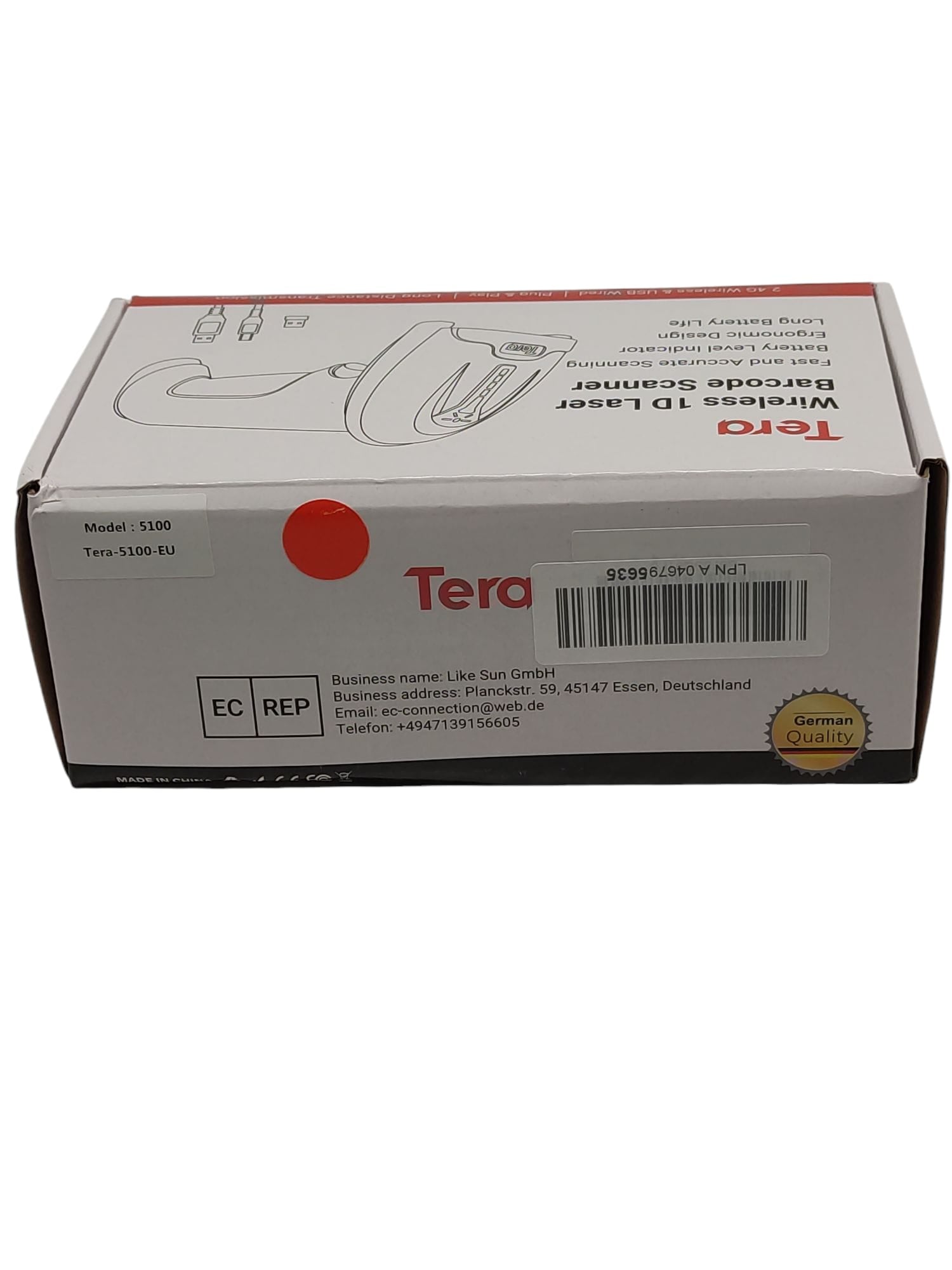Tera 1D Wireless Barcode Scanner with Battery Level Indicator