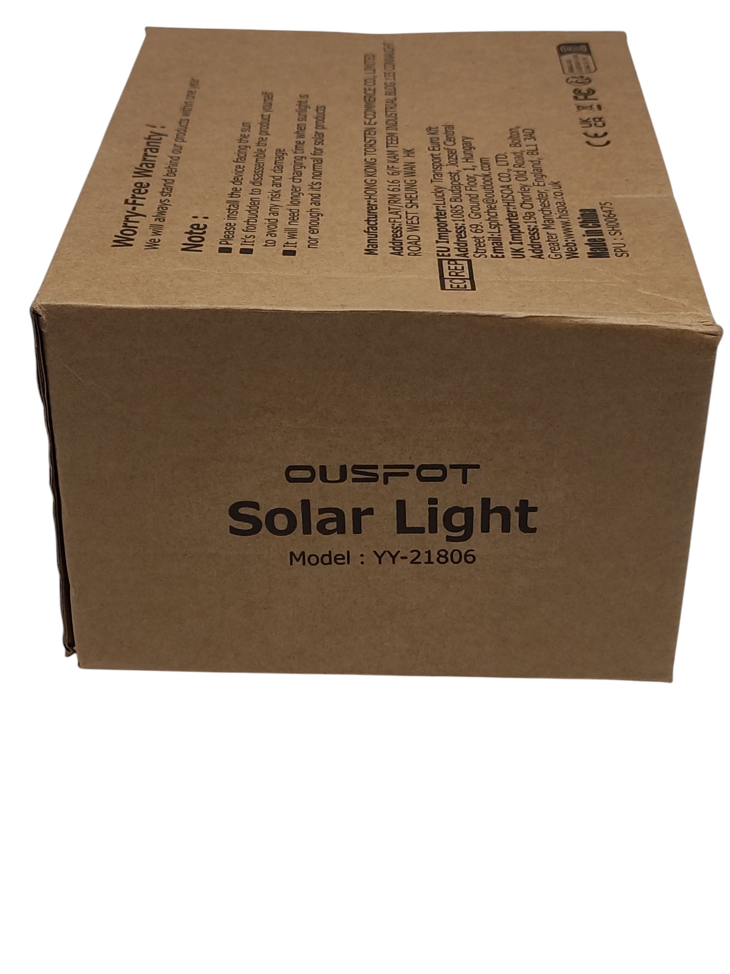 OUSFOT Solarleuchten 180 LED Bewegungssensor