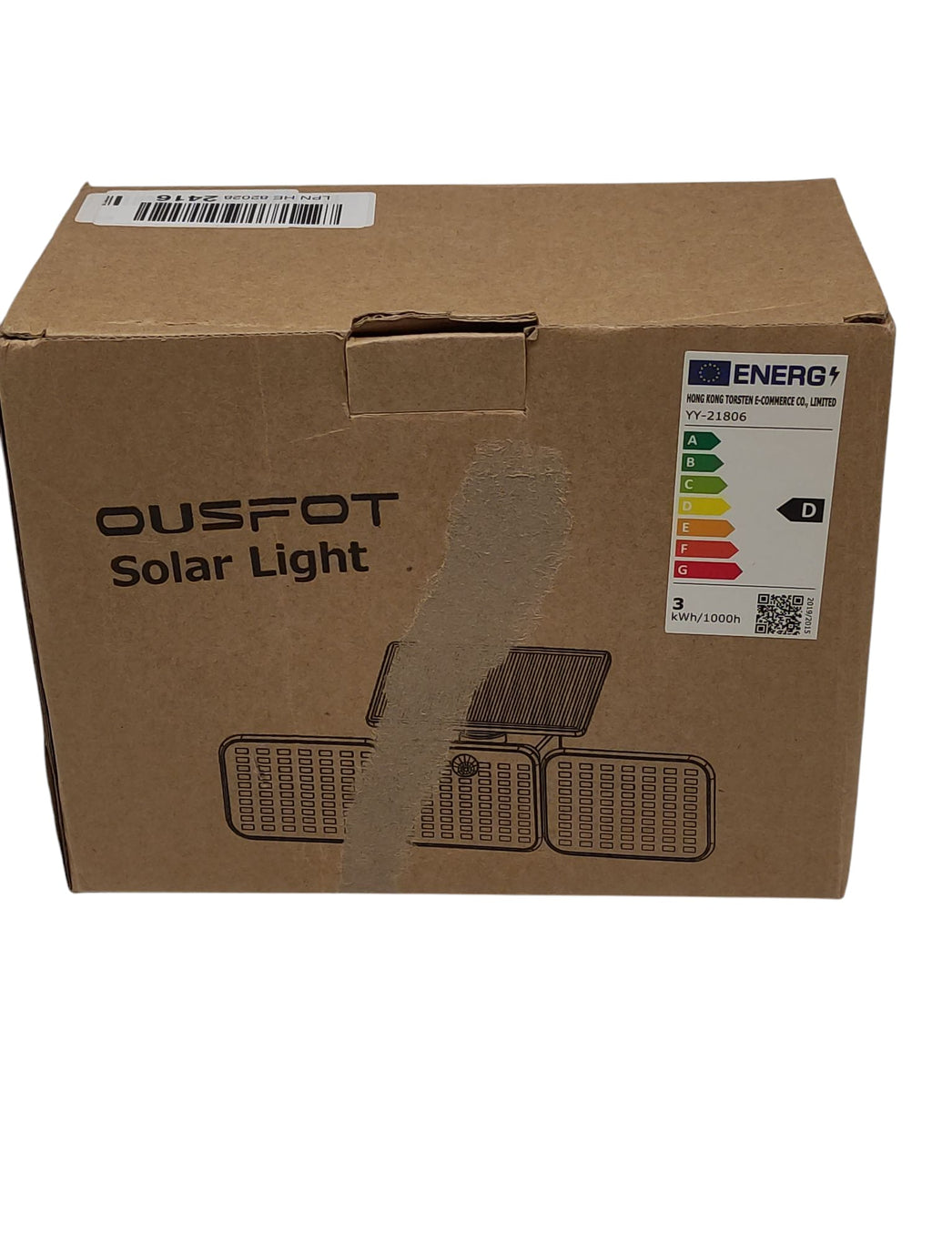 OUSFOT Solarleuchten 180 LED Bewegungssensor