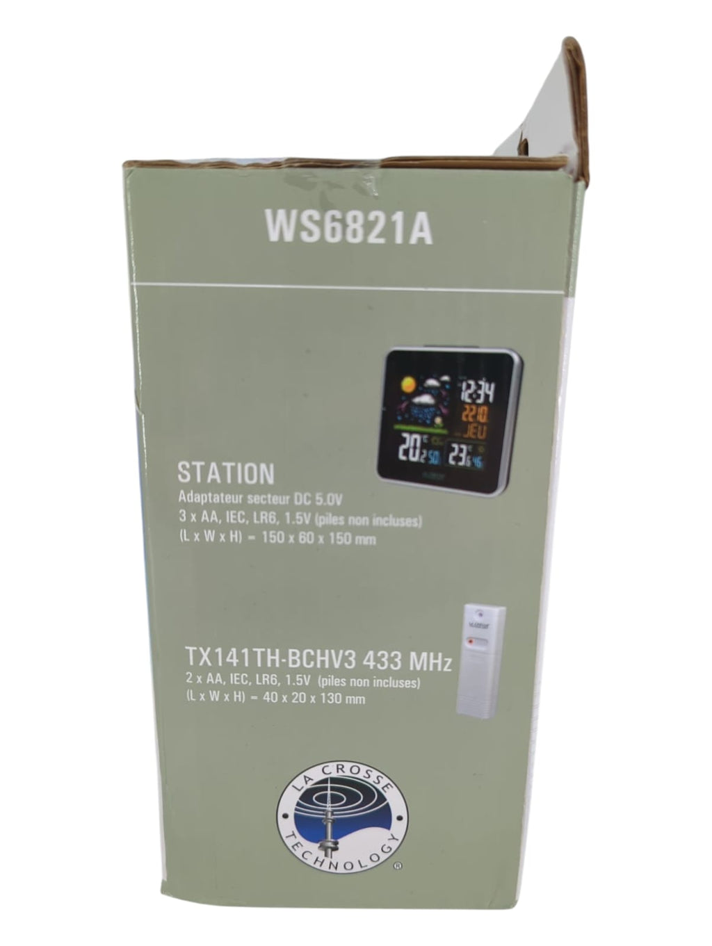 Wetterstation La Crosse Technology mit Farb-LCD-Display  Schwarz