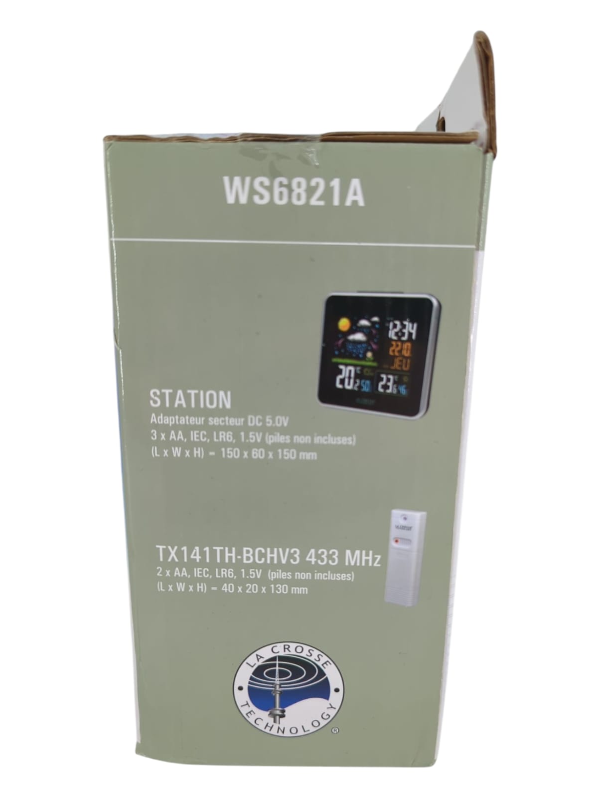 Wetterstation La Crosse Technology mit Farb-LCD-Display  Schwarz