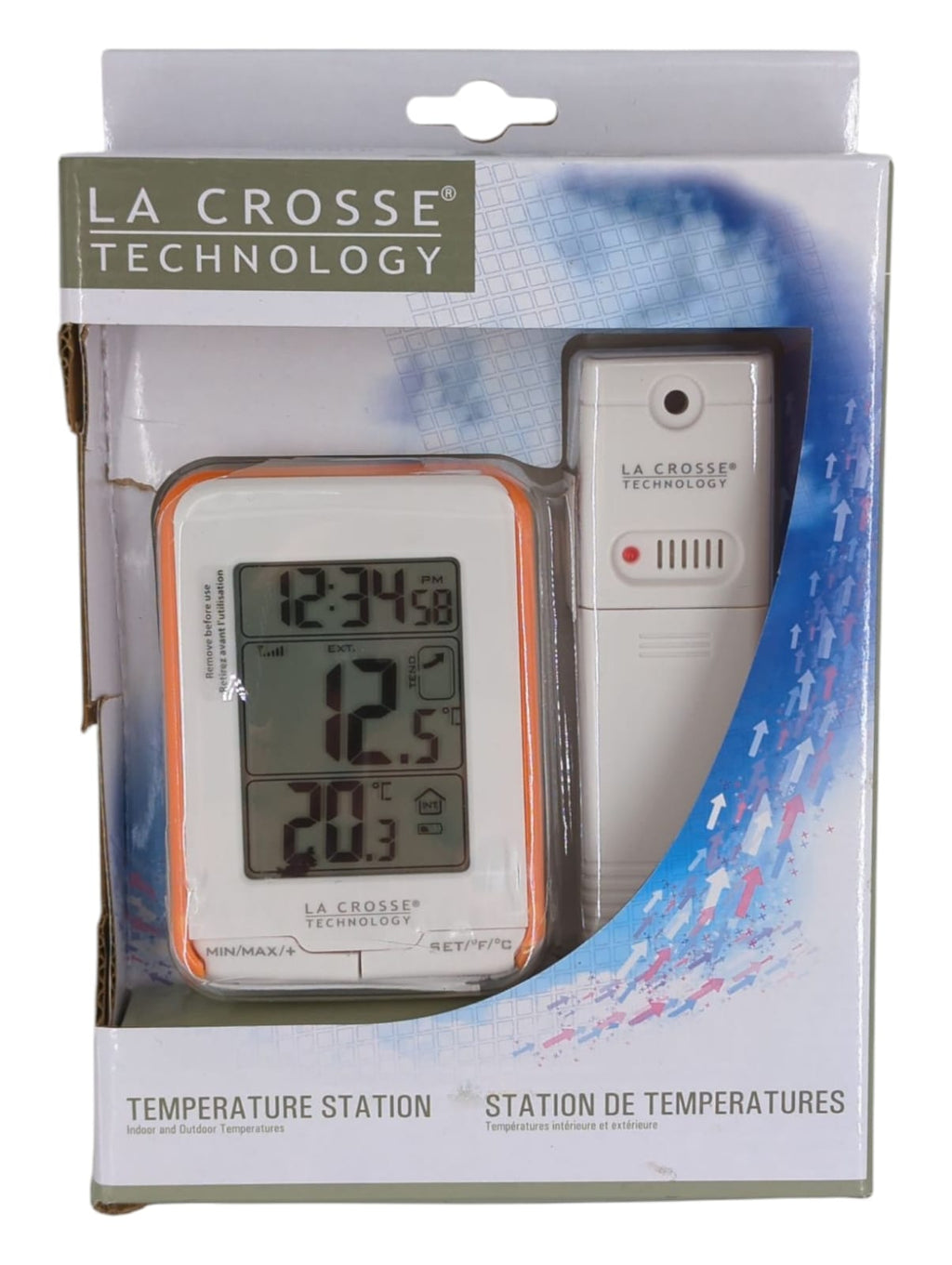 La Crosse Technology WS6810 Temperaturstation Innen Außen Orange