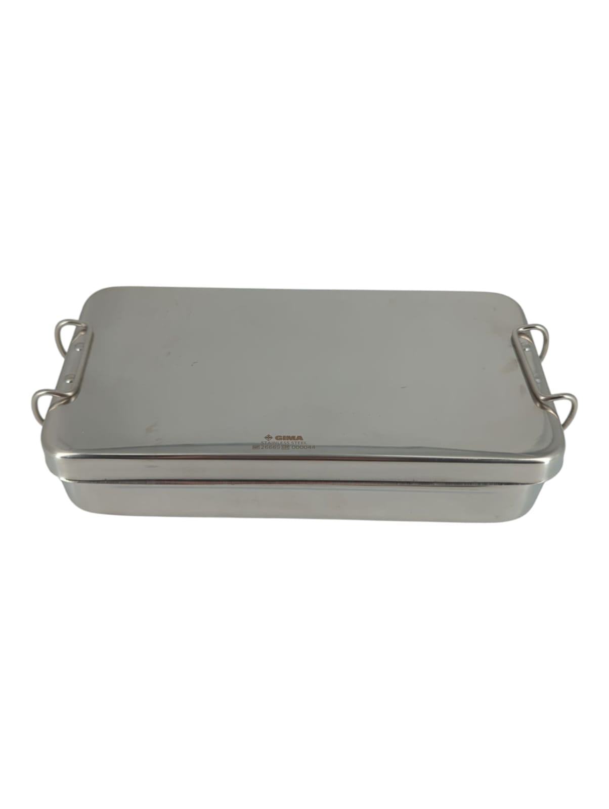 GIMA Edelstahlbox  mit Griffen, 20 x 10 x H 4,5 cm