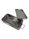 GIMA Edelstahlbox  mit Griffen, 20 x 10 x H 4,5 cm