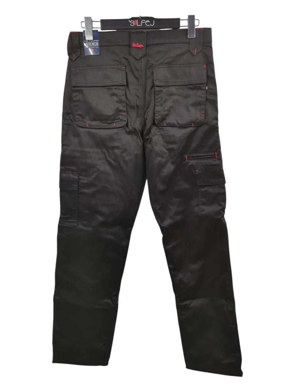 Lee Cooper LCPNT206 Work Trousers Men Cargo Knee Pad Pockets W36 L33 Black