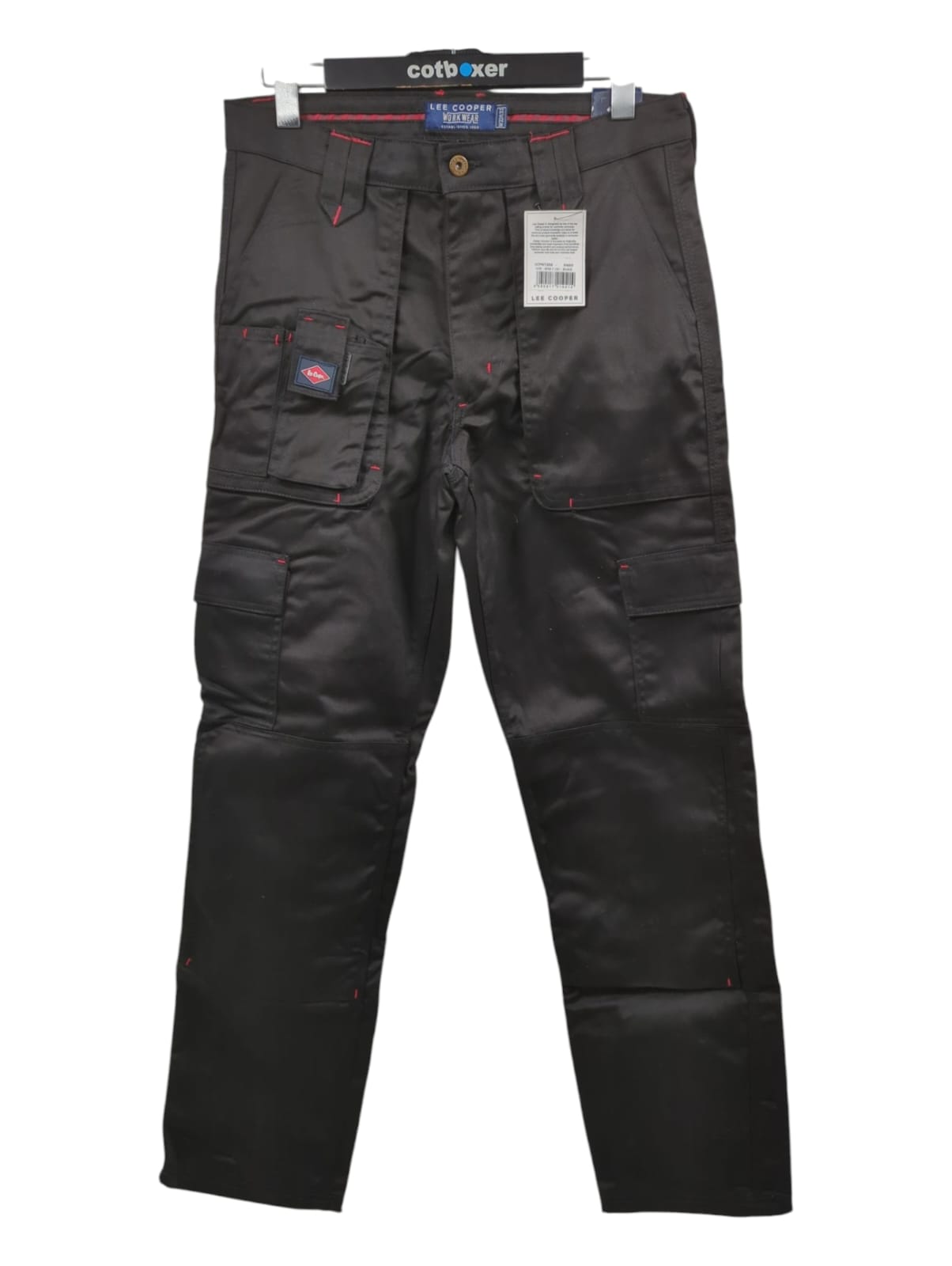 Lee Cooper Workwear Black 32W/33L Cargo Trousers