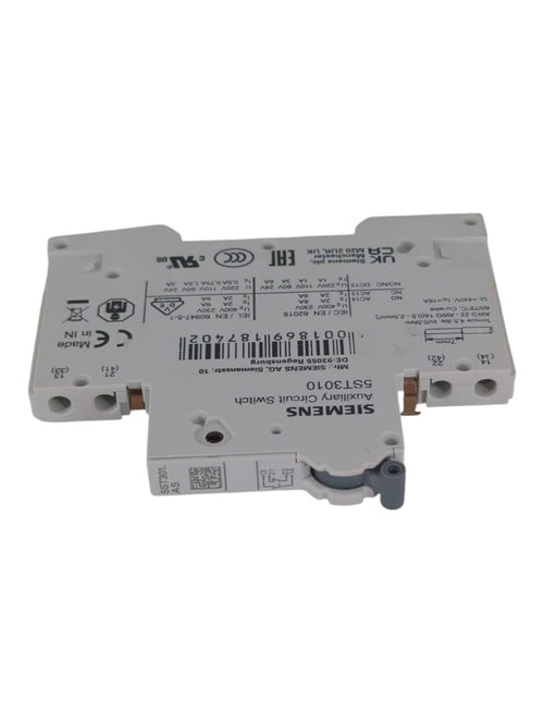 Siemens Auxiliary Switch 1 NO + 1 NC for Protective Devices Mounting